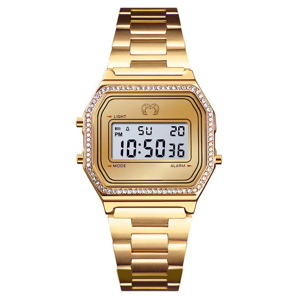 "Vintage Glitter" Digital Watch ~ Gold